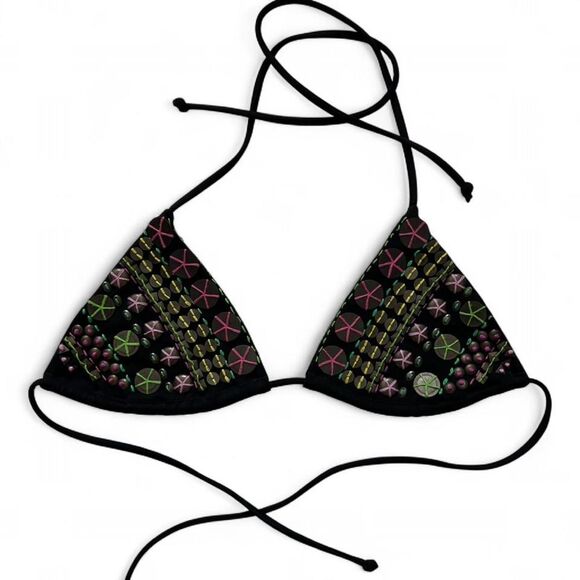 Victoria's Secret Other - Black Embellished Victoria’s Secret Bikini Top Women’s Small